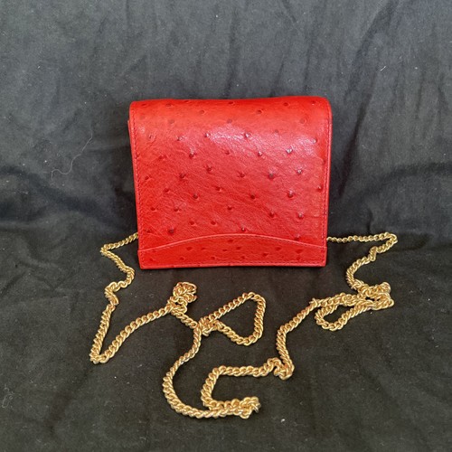 Straußenleder handtasche - straußenleder,