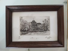 gerahmte Radierung Ludwigsburg