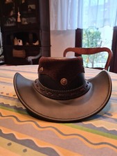 Country Luxus Western Cowboy Leder Hut von Black Forest Fox Sonnenschutz NEU
