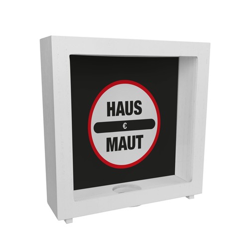 Haus maut rahmen spardose - maut, aus