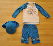3-tlg TRIBORD UV-Sonnenschutz-Set: Longsleeve, Hose, Cap in Gr. 2-3 Jahre UPF 50