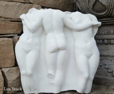 3 Grazien Gips Wandrelief