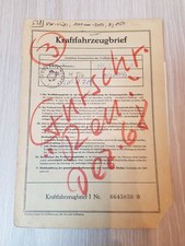 KFZ - Brief VW Käfer, Ovalkäfer, Ovali, 1954 (13)