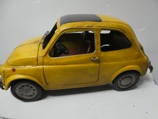 Blechauto FIAT 500 gelb  30 cm