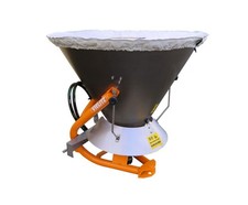 Salzstreuer für den Winterdienst aus Edelstahl mit hydraulischem Antrieb