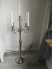 Standkerzenständer 5 armig, verchromt mit 5 Kerzen ca. 1m hoch