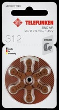 Telefunken Hörgeräte Batterien Größe 312er (60 Stück)