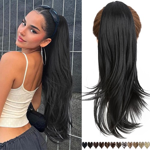 Lang natürliche ponytail - lang,