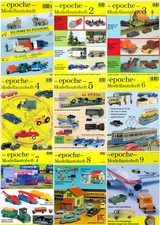 █► 9* epoche Modellautoheft  1-9 - HO-Autos aus Holz Blech Kunststoff - Plattner