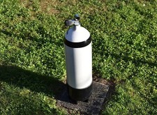 10 Liter Stahl Tauchflasche PTG 200 bar TÜV NEU bis 12/2027 gefüllt  / Abholung