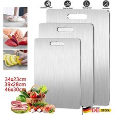 Schneidebrett Doppelseitige Edelstahl Schneidebretter Für Die Küche Camping DE