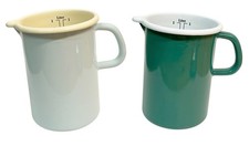 MESSBECHER RIESS 1 Liter Emaille Messkanne Milchtopf emailliert Email Kochtopf