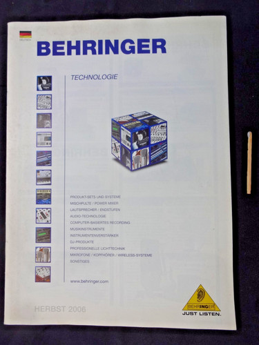 Behringer katalog seiten - behringer,
