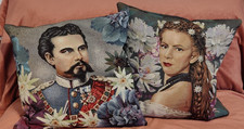 PAD Zierkissen Set Kaiserin Sissi u. Ludwig 45 x 45 cm
