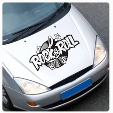 Rock´n Roll Retro Vinyl Autoaufkleber Motorhauben Aufkleber Hauben Sticker A2060