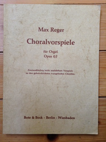 Max reger choralvorspiele für - reger,