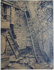 Paul Fischer 1873-1970: Pittoresker Winkel im Hof 1909 Bleistift altmeisterlich