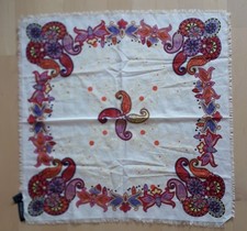 Passigatti Damen Tuch Seidentuch 53 x 53 Blumen Folklore