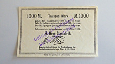 Notgeld, Schauenstein, H. Heye Glasfabrik, 1000 Mk 1922, Verlängert bis 05.02.23