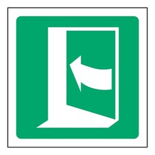 Brandschutztür links Schild oder Aufkleber | EMER0057