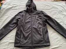 Softshelljacke,mit Kapuze, grau,Gr. S,Jungs