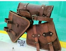 3 braune Leder Motorrad