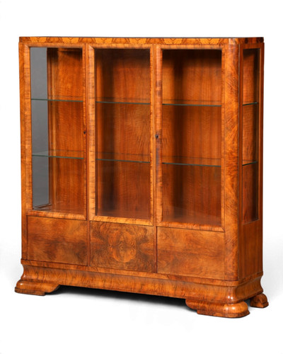 Art deco vitrine nussbaum - vitrine,