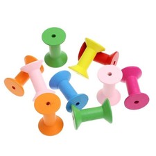 10 Holzspulen Farbmix 4,7 cm x