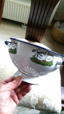 Vintage Emaille Sieb Seiher