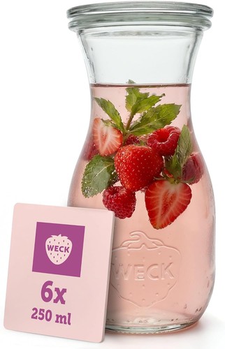 Weck glaskaraffe 250ml 6er - glaskaraffe, –