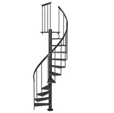 DOLLE Spindeltreppe Wendeltreppe Calgary 11 Stufen Buche Anthrazit Ø120/140cm