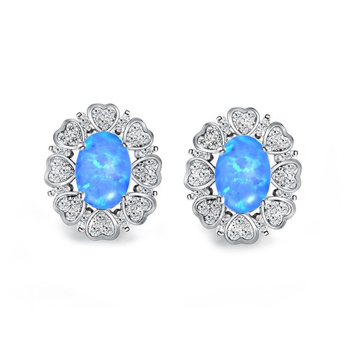 E08 ohrstecker ohrringe opal - ohrringe,