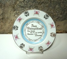 Porzellan Zierteller Suppenteller Jugendstil Teller zum Patengeschenk