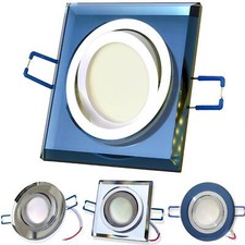 6x LED Einbaustrahler Set Glas