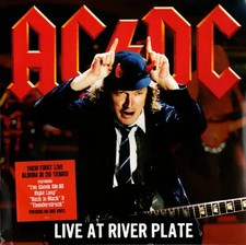 AC/DC Live At River Plate RED TRANSLUCENT VINYL Columbia Vinyl LP-Box
