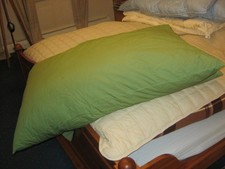 GRÜNES BALLONBETT FEDERDAUNE BETT GUTE ALTE ZEIT