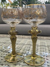 2 alte Weingläser Römer mit