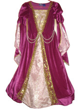 Königin Fasching Kostüm Karneval Fee/Zauberin Gr140(9-10Y)PinkWunderschön!