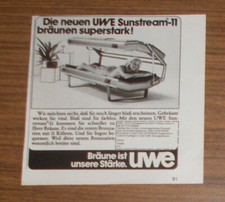 Seltene Werbung vintage UWE SUNSTREAM BRONZARIUM Solarium Erotik 1984