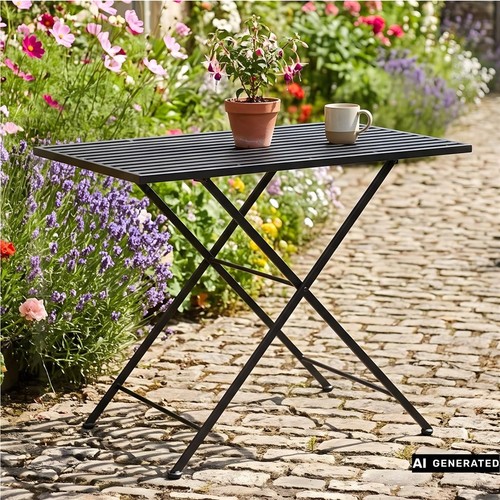 Metall garten tisch black - metall,