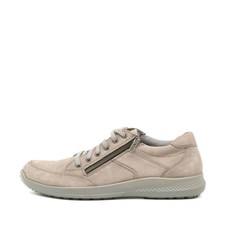 Jomos Herren Aircomfort Sneaker Beige Nubukleder Komfort Halbschuhe EU 45