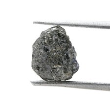 Groß Grobem Diamant 2.62ct Silber Grau Funkelnde Natur Irregular Form für Jewel