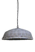 Hängeleuchte Ø60x25 cm JAELYNN Rattan grau 2907674