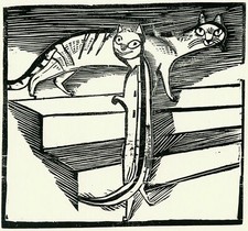 Gerhard Marcks - Kleine Katzen - Holzschnitt 1922