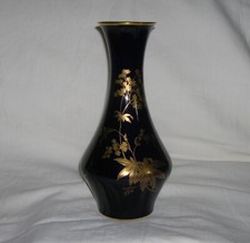 Vase Lindner Küps Bavaria - Karin 2, Echt Kobalt, D 10cm, H 20cm