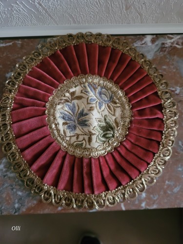 Vintage zierdecke brokat roter - vintage,