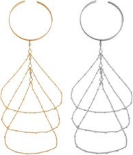 2 Stück Silber Gold Armreif