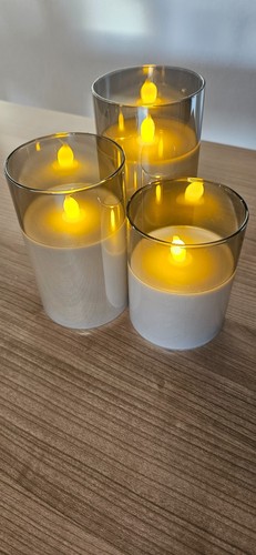 Led kerzen rauchglas - rauchglas, echtwachs