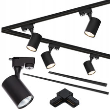 "L" SET LED Schienensystem 1-Phasen 230V Schienenleuchte Spot Strahler GU10
