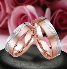 2 Echt Silber 925 Trauringe Eheringe Verlobungsringe , Gravur Gratis , J359-RW